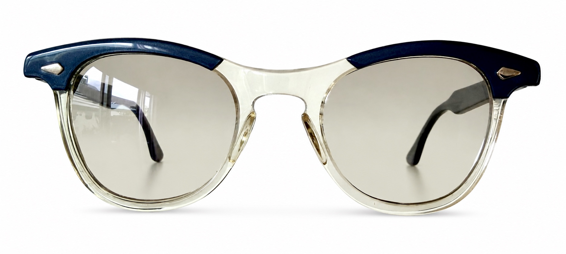 Tart Optical Leading Liz — Blue & Crystal Acetate, front view