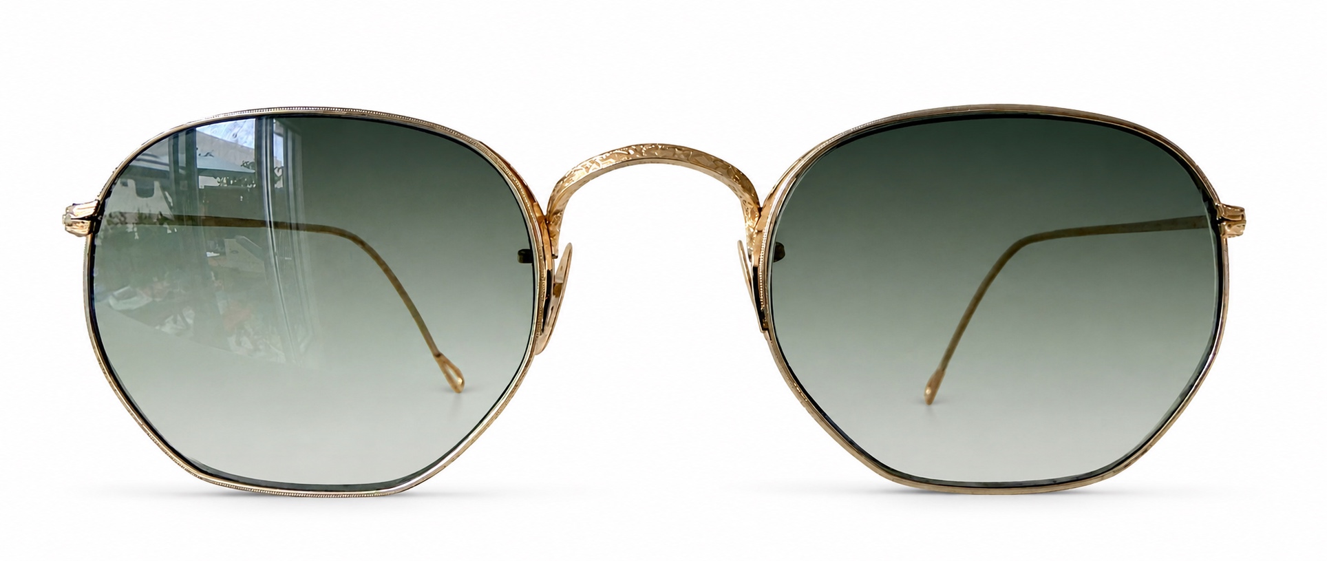 1920s Shuron Optical Rodeo — Yellow Gold-Filled with Filigree